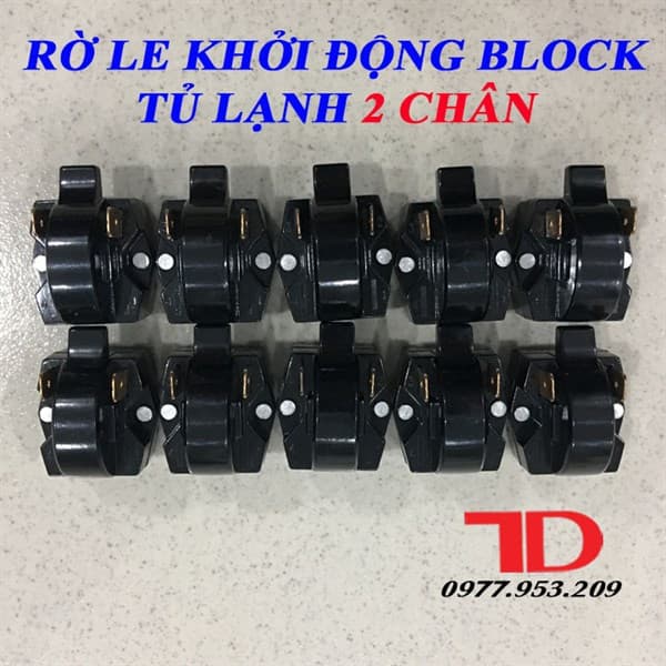 Rờ Le Khởi Động Block Tủ Lạnh 2 Chân đồng tốt - Bán dẫn đen 2 chân,Rờ Le Khởi Động Block Tủ Lạnh 2 Chân Hàng Tốt (không yêu cầu thùng)