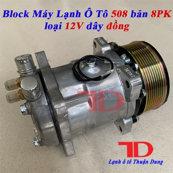 TKL - Block lạnh Sanden 508 bản 8Pk 12V bản đặt