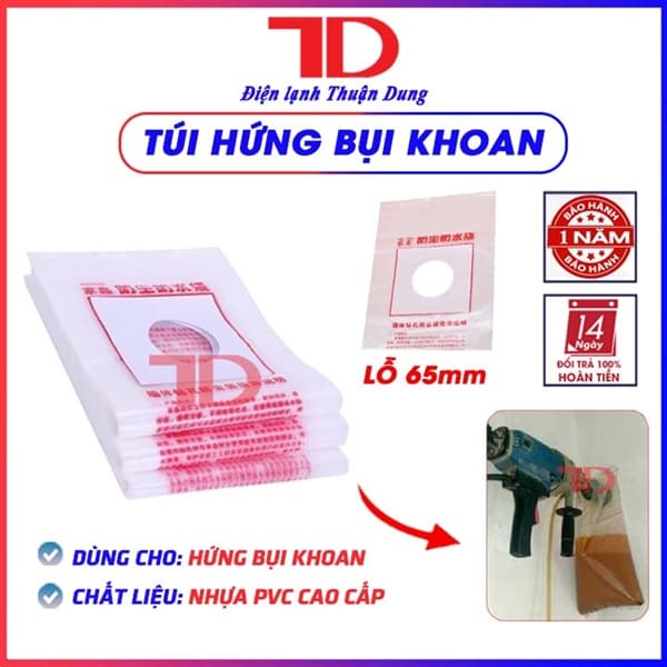 Túi hứng bụi khoan - PHI 65 (1 bịch/100 cái)