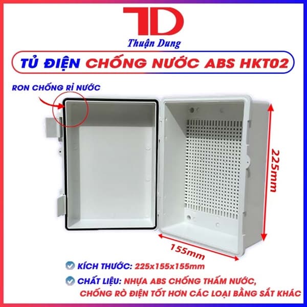 Hộp Kỹ Thuật 02, 225x155x125 mm, Tủ Điện